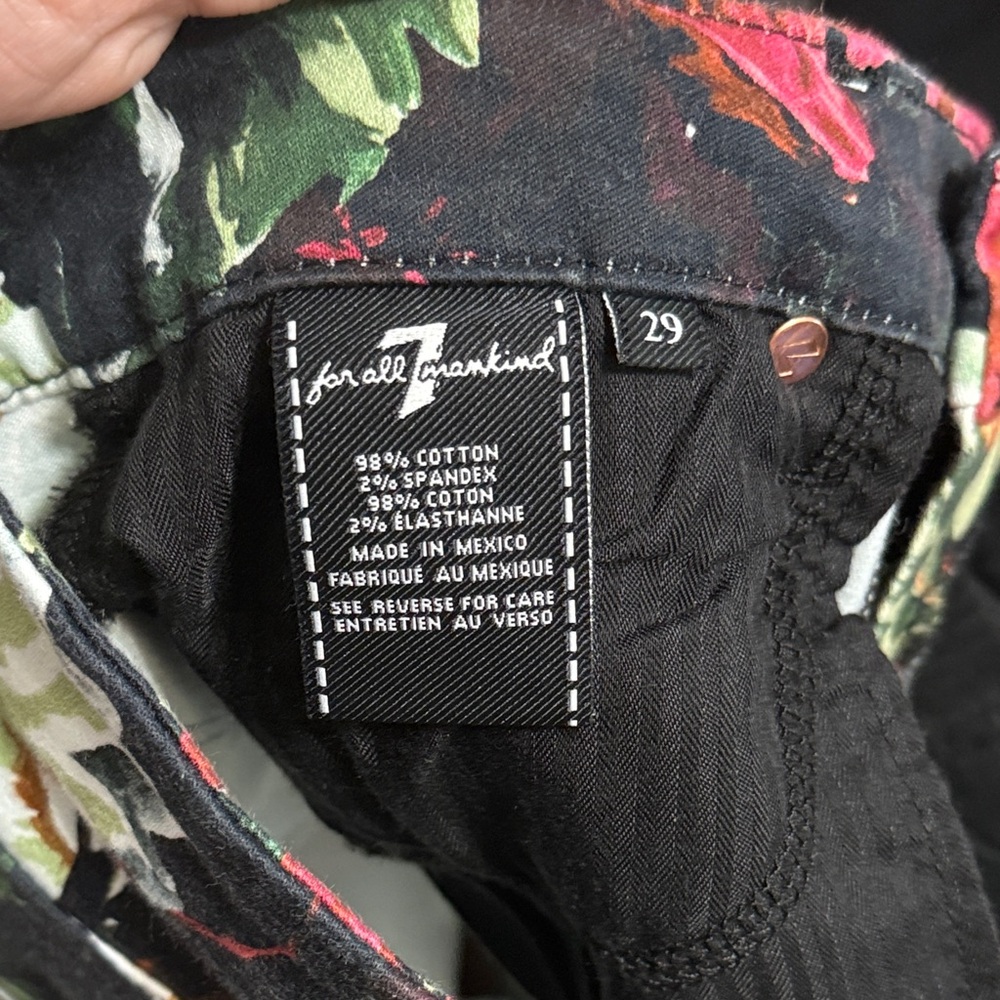 💖 7 For All Mankind Floral Skinny Jeans - Picture 5 of 5